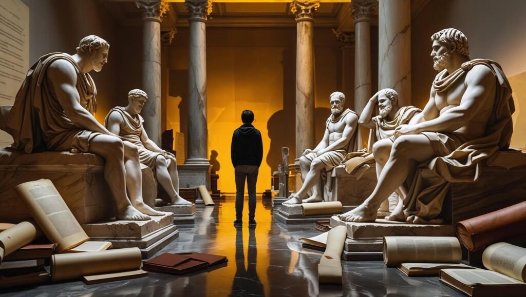 Lives of the Stoics by Ryan Holiday featured image with ancient Roman philosophers
