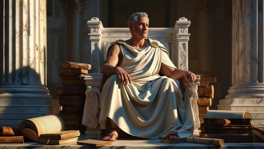 How to Think Like a Roman Emperor featured illustration of Marcus Aurelius