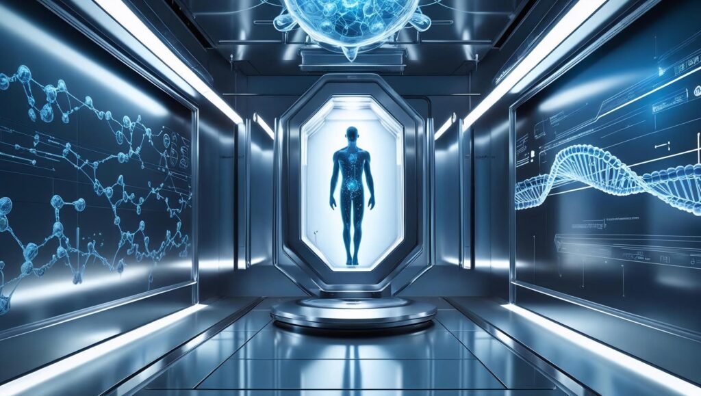 Lifespan by David Sinclair featured image showing futuristic longevity lab