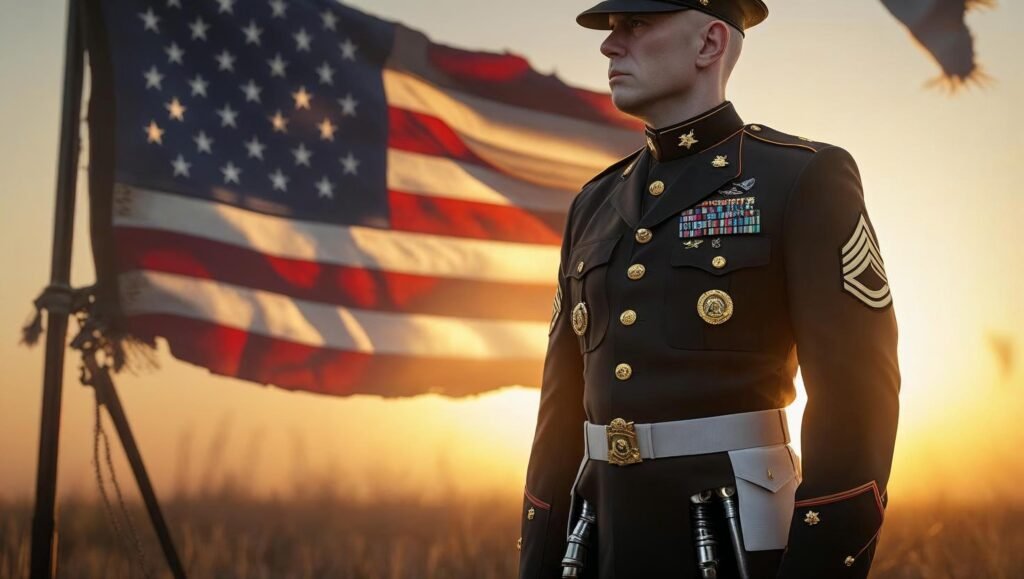 Veteran portrait reflecting the spirit of Behind the Badge by Johnny Joey Jones