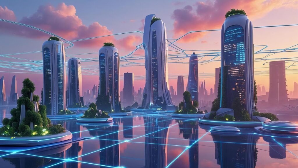 Abundance by Ezra Klein and Derek Thompson futuristic society illustration