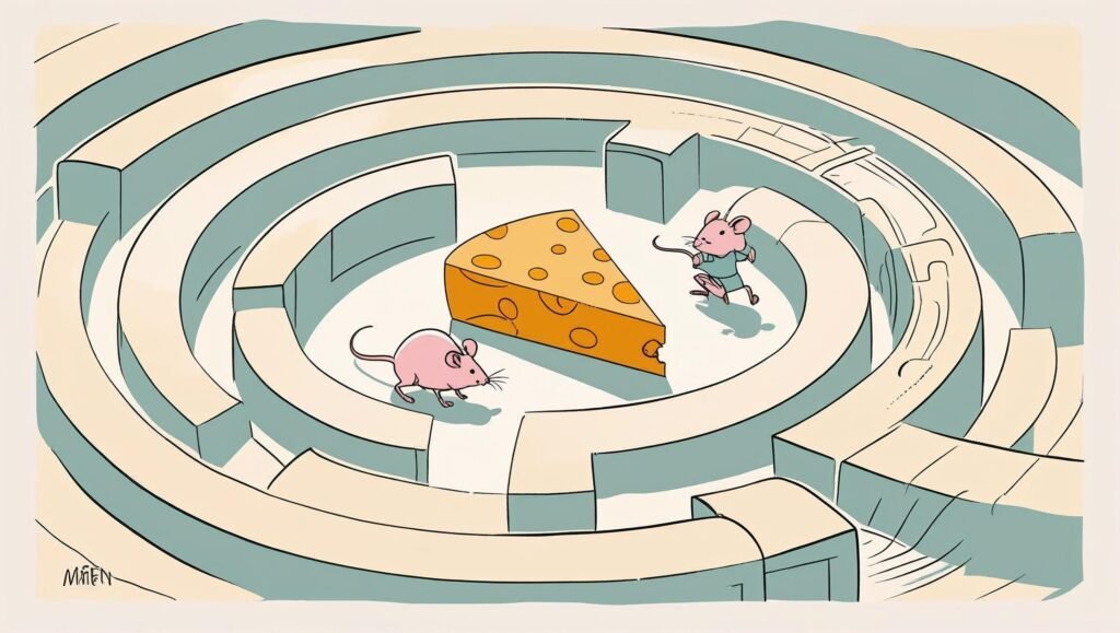 who moved my cheese by spencer johnson featured maze illustration