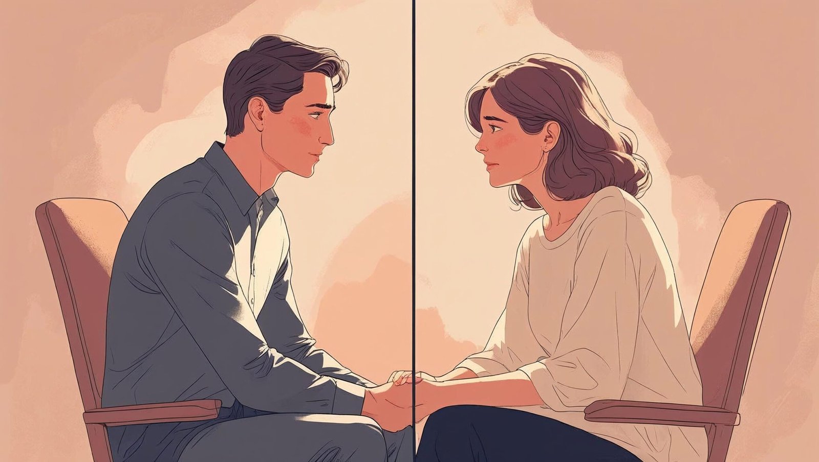 Maybe You Should Talk to Someone therapy session with mutual empathy