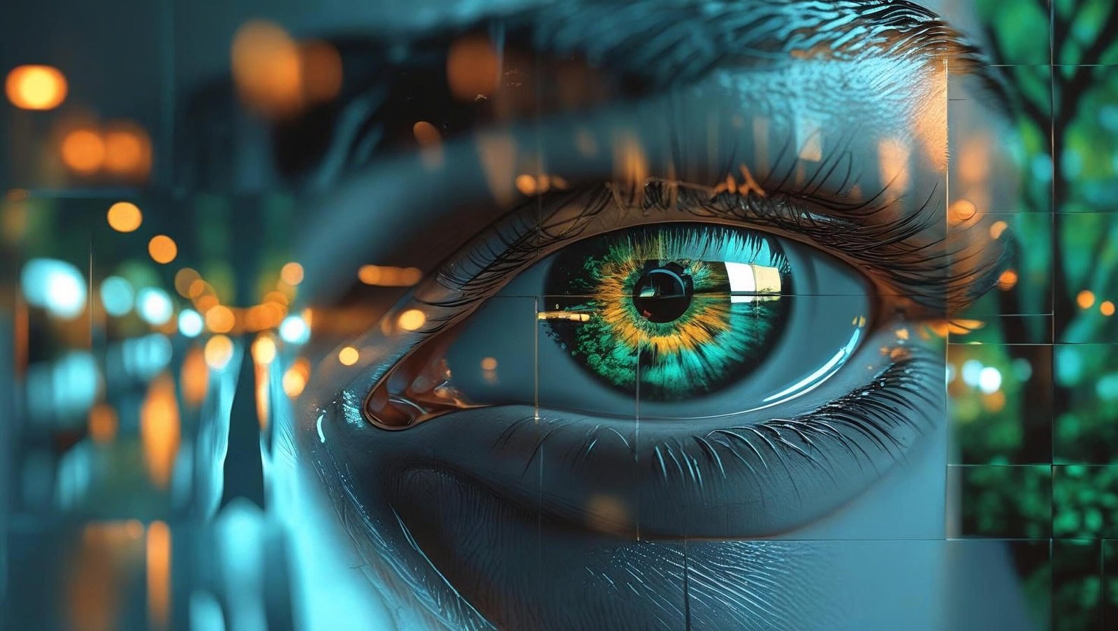 Blink by Malcolm Gladwell concept of thin-slicing in the eye reflection