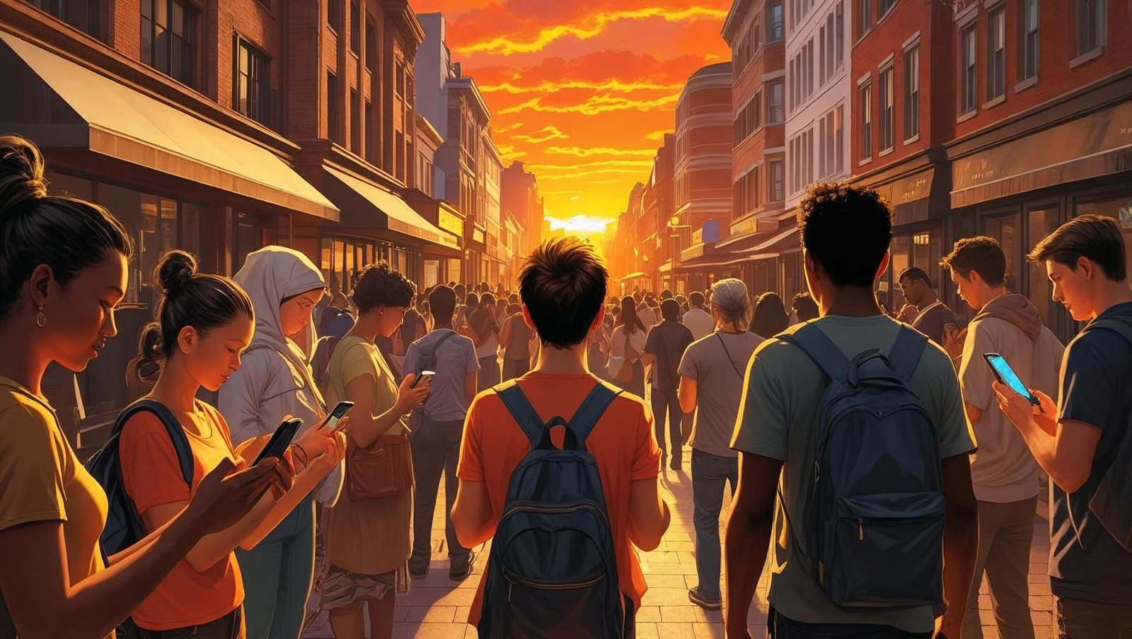 Disconnected world shown in Notes on a Nervous Planet by Matt Haig
