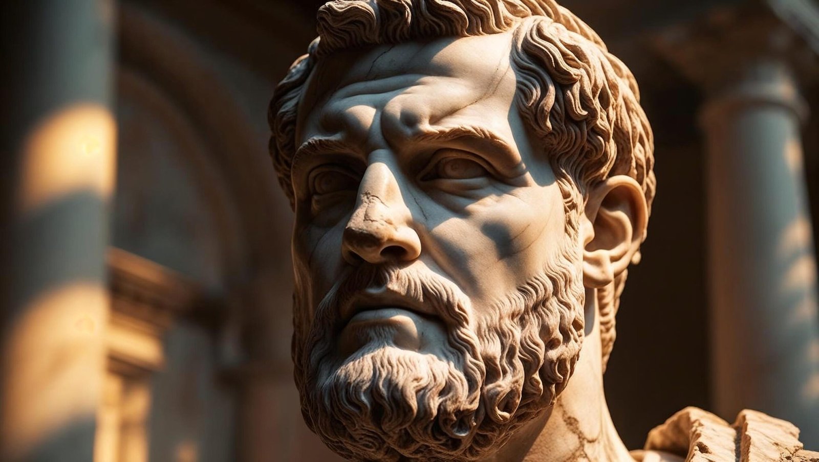 How to Think Like a Roman Emperor visual portrait of Marcus Aurelius