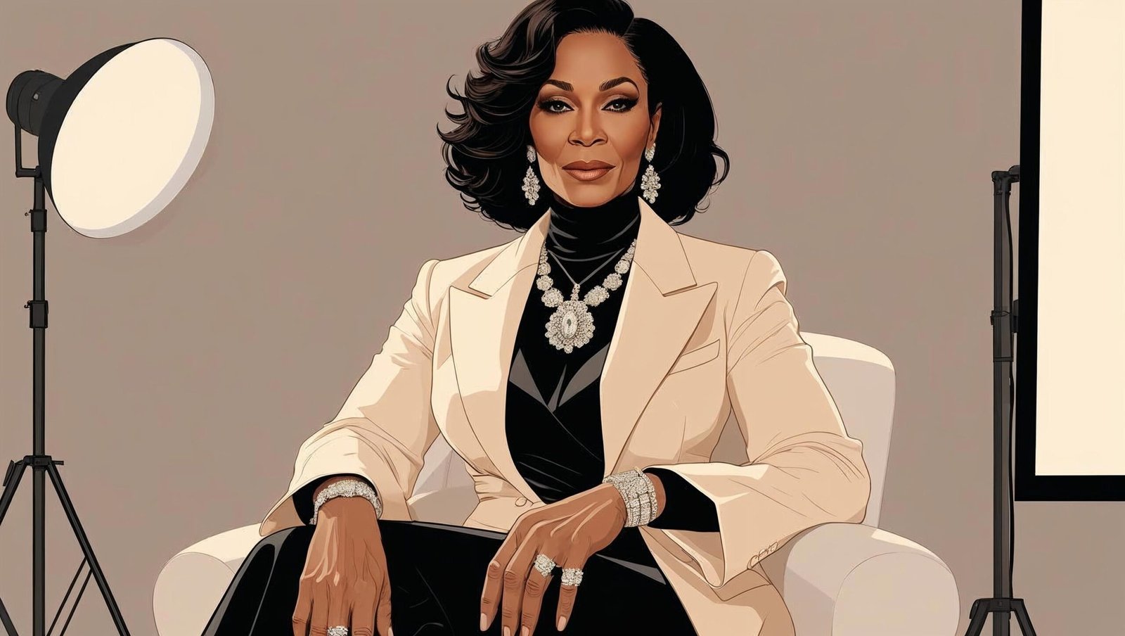 Matriarch Tina Knowles inspired portrait