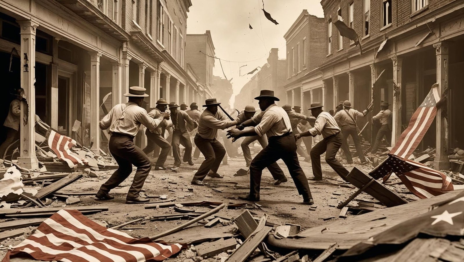 The Demon of Unrest by Erik Larson scene of civilian unrest in 1860s America
