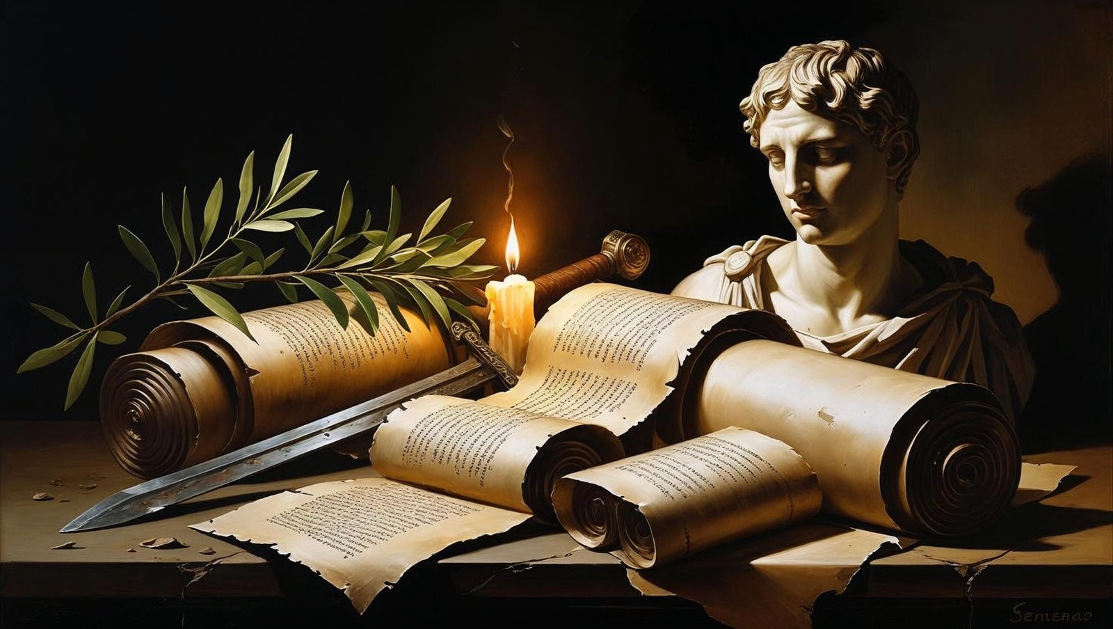 Lives of the Stoics by Ryan Holiday symbolic Stoic still life