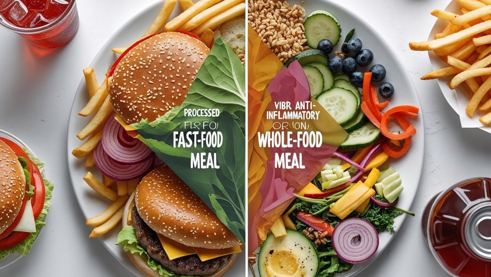 Eat to Beat Disease comparison of fast food and healing foods