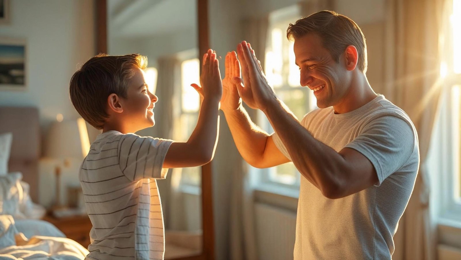 Parent-child bonding in The High 5 Habit by Mel Robbins