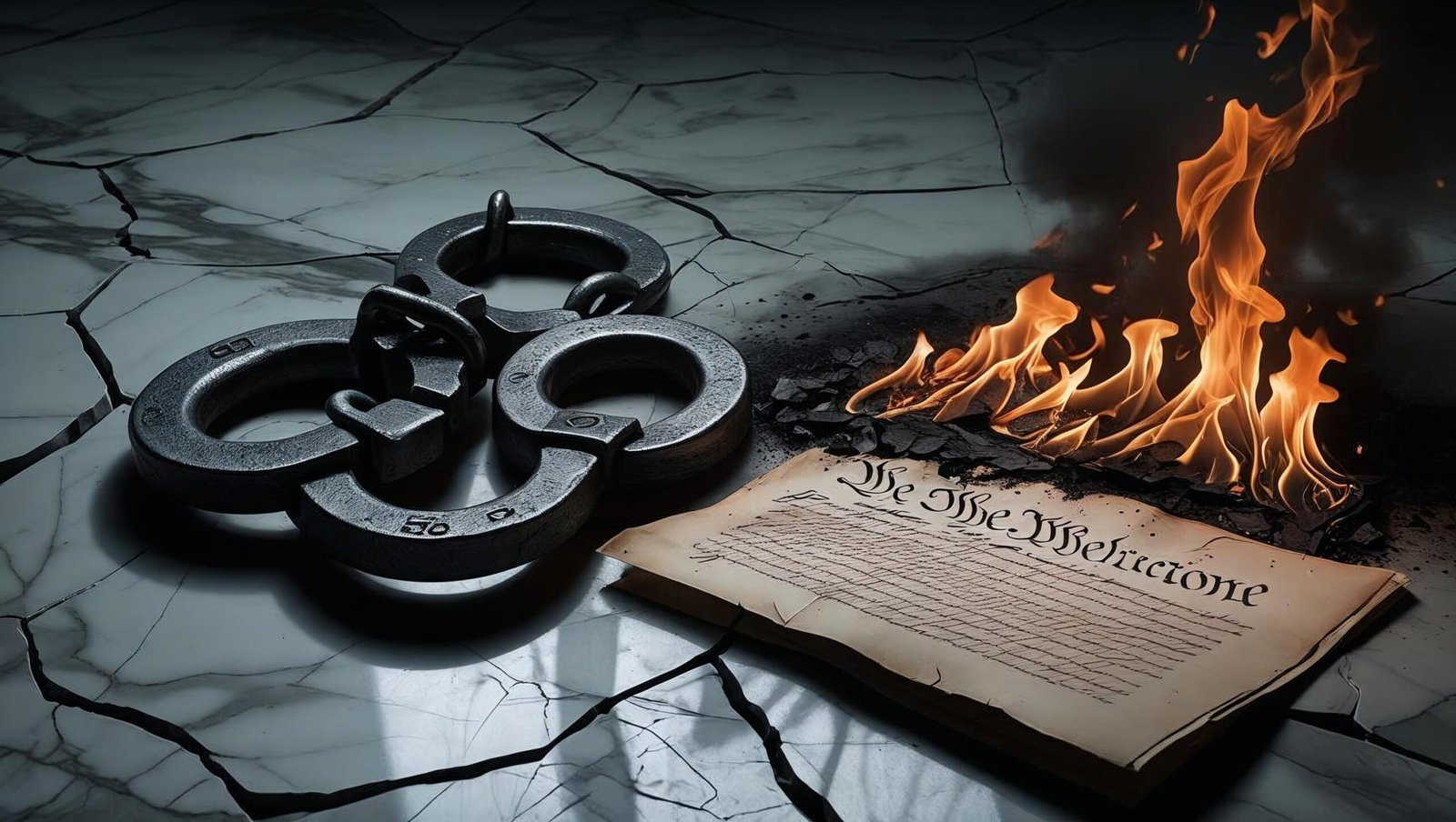 The Demon of Unrest by Erik Larson metaphorical image of a nation fractured