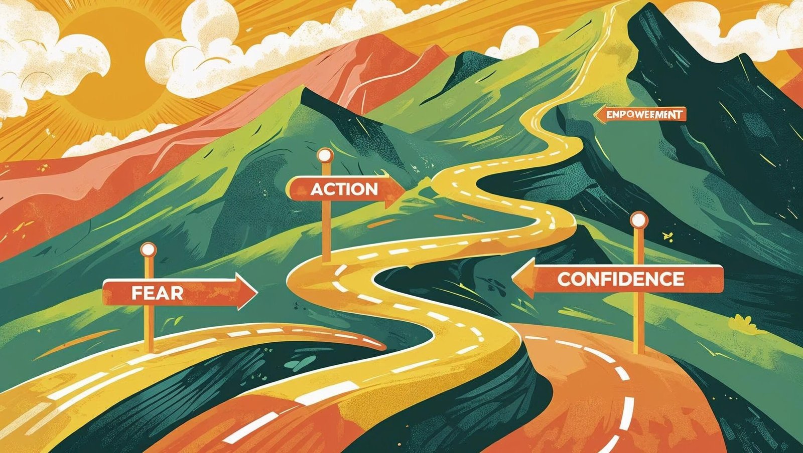 Feel the Fear and Do It Anyway by Susan Jeffers personal growth journey visual