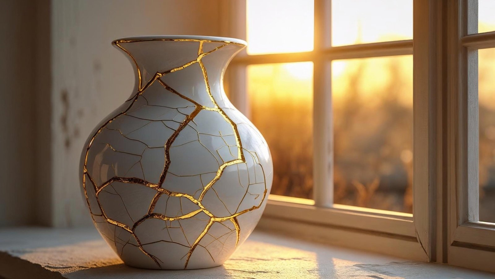 It is OK That You Are Not OK symbolic healing broken vase