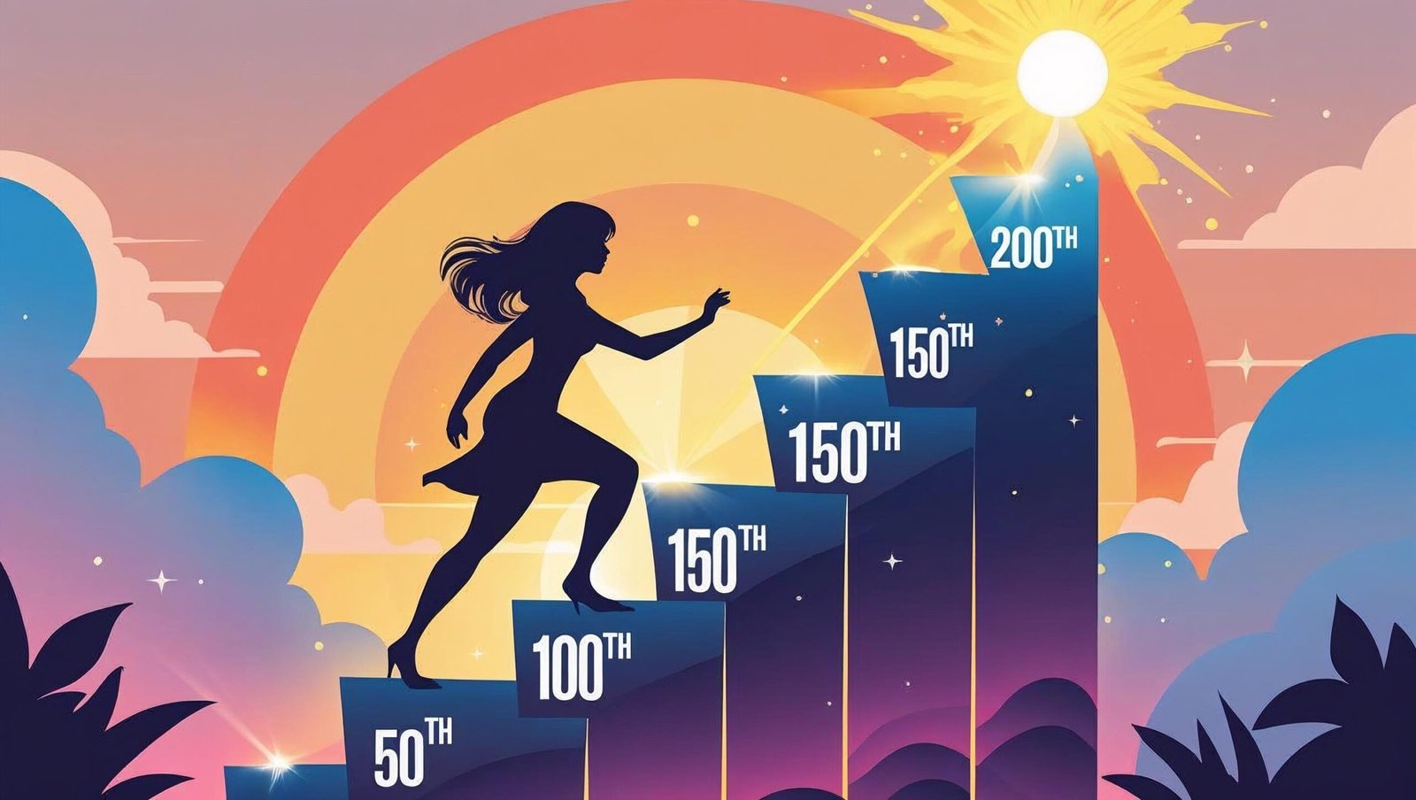 200th Blogpost Celebration illustrated blogging journey