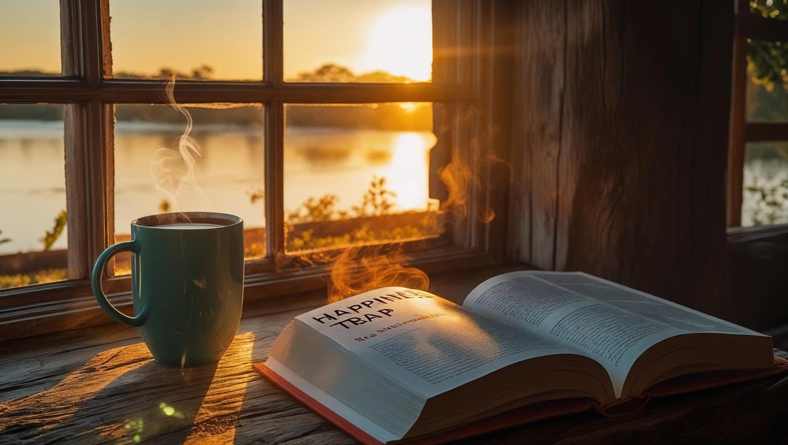The Happiness Trap by Russ Harris lifestyle morning reading scene