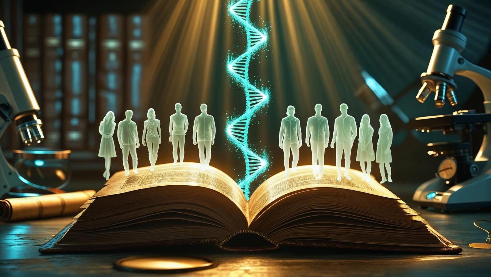 The Gene by Siddhartha Mukherjee visualised as the unfolding of genetic knowledge across time