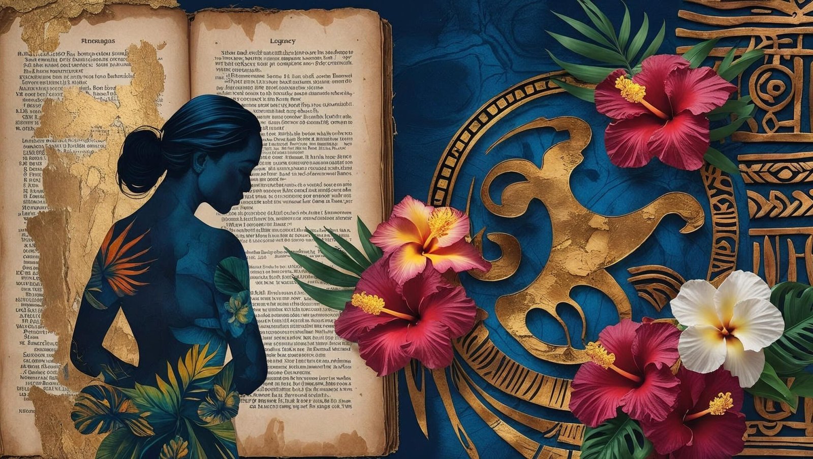 Matriarch symbolic book art collage