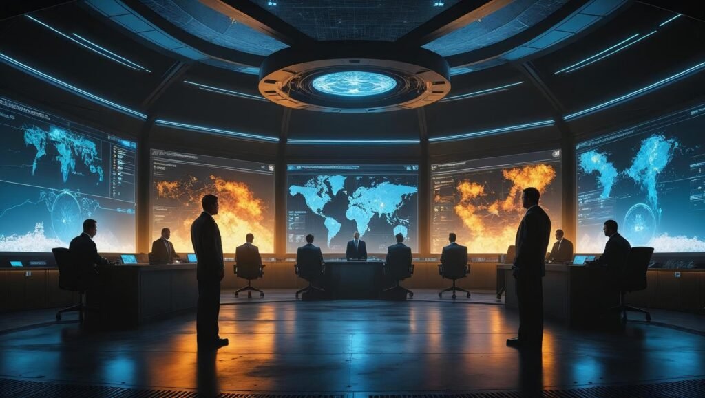 The Situation Room book review featured image of a fictionalized crisis command center