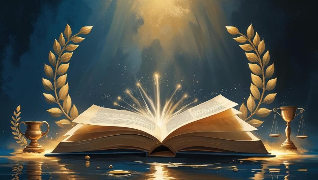 Never Enough Book Summary featured image with open book and glowing pages