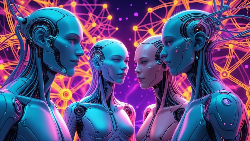 In the Age of AI Summary featured image showing human and artificial intelligence connection