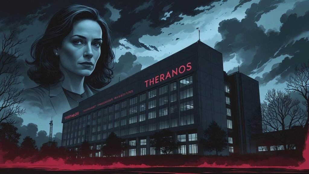 Bad Blood Summary featured image showing Theranos scandal and Elizabeth Holmes