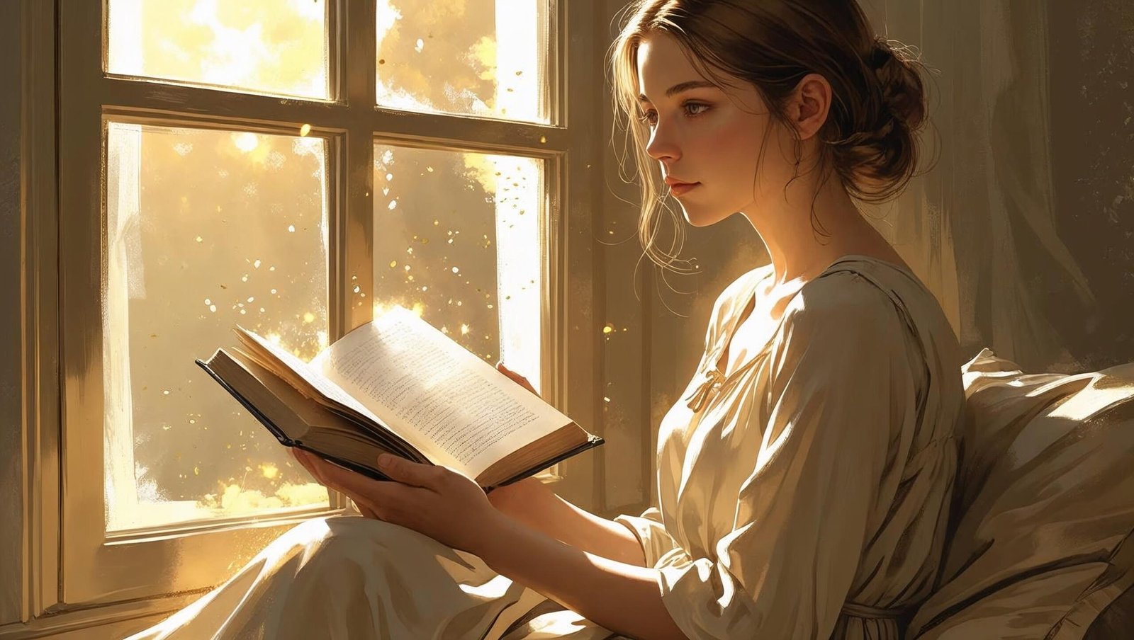 Is Life Worth Living thoughtful woman by window in sunlight