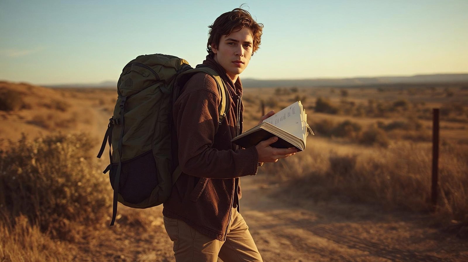 Into the Wild Book journey of Chris McCandless with backpack