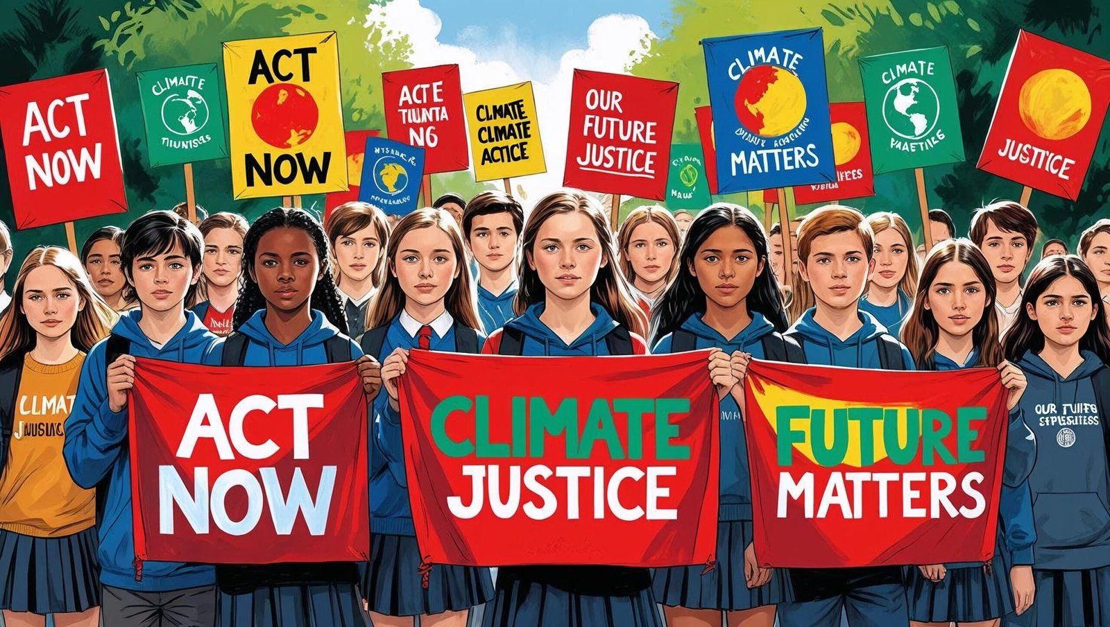 Greta Thunberg The Climate Book Review student climate protest illustration