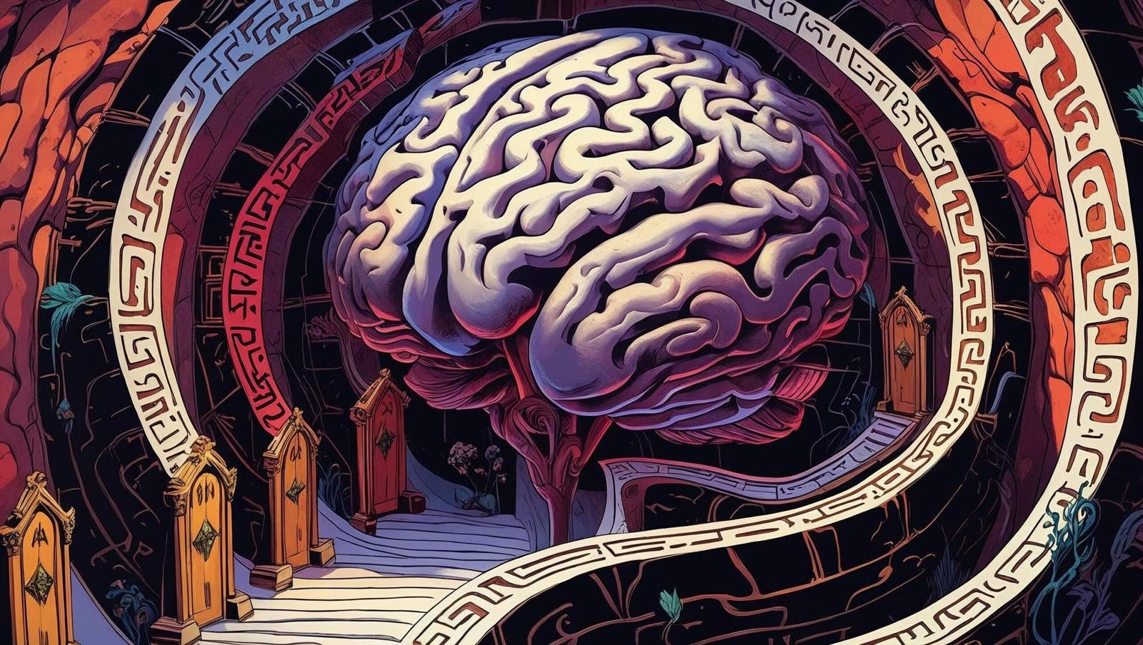 How Minds Change visualized as brain labyrinth with new pathways
