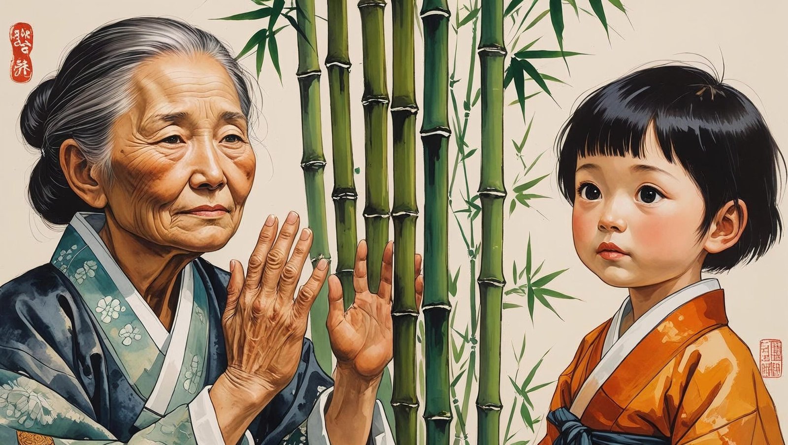 Daughters of the Bamboo Grove generational divide in bamboo setting