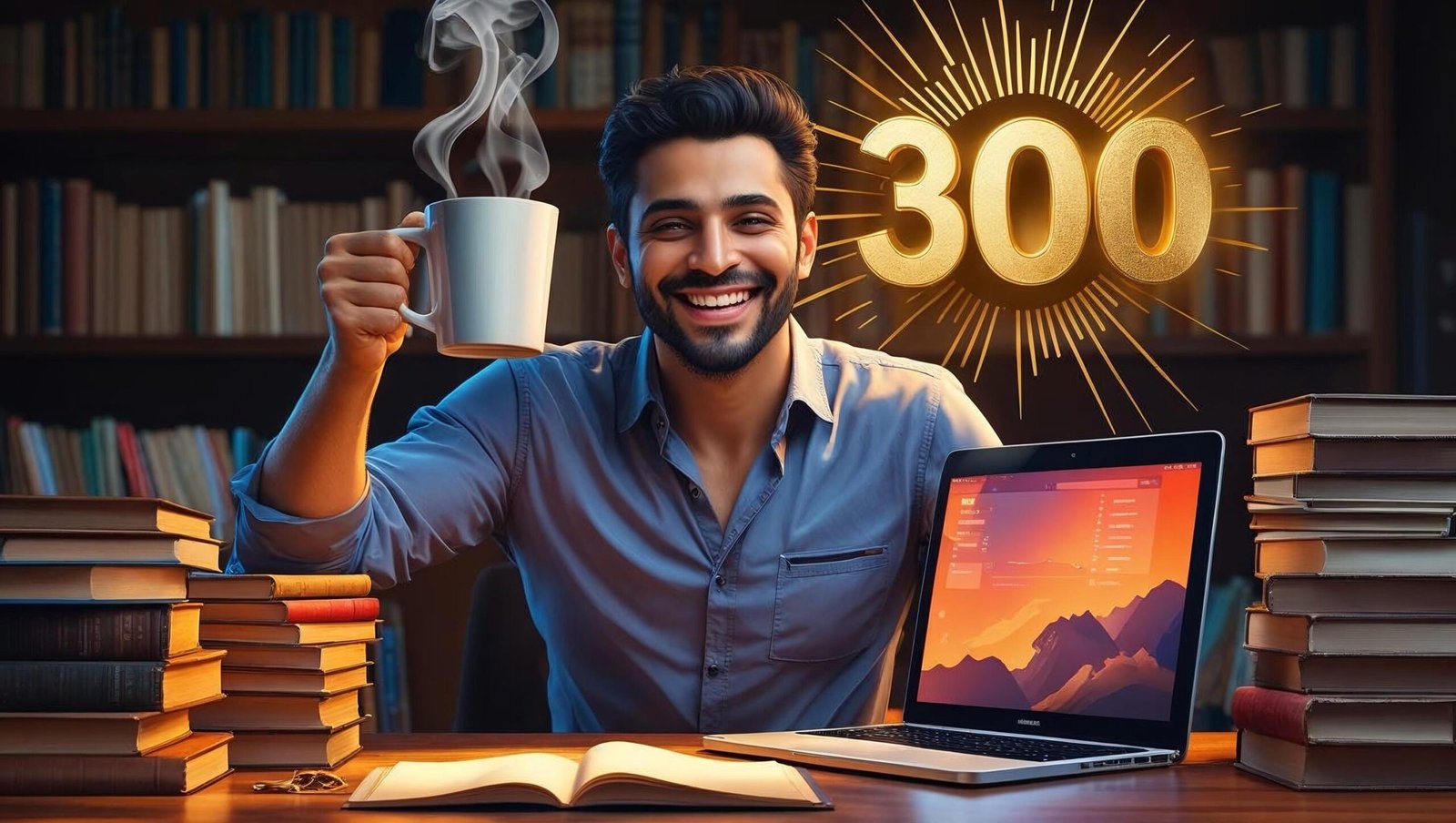 300th Blogpost Celebration blogger milestone success
