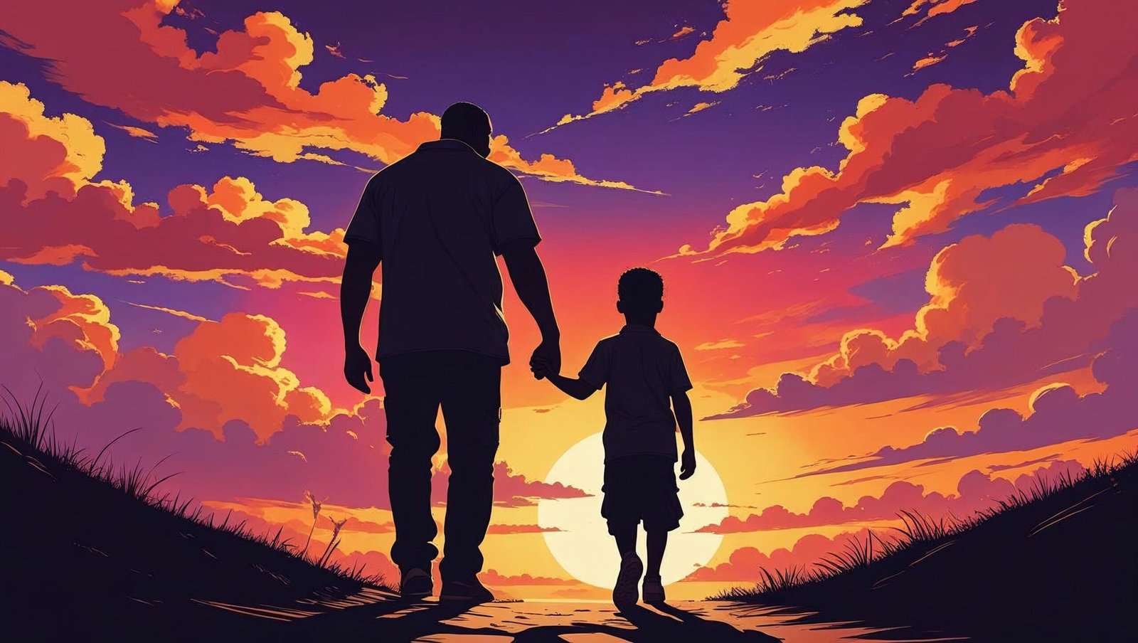 Between the World and Me Summary father and son silhouette