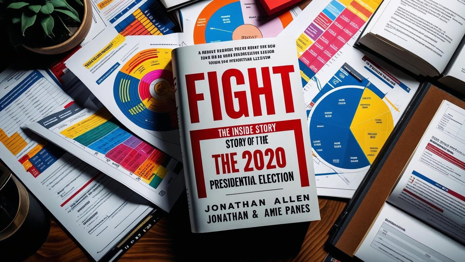 Fight by Jonathan Allen and Amie Parnes with colorful charts and election data sheets