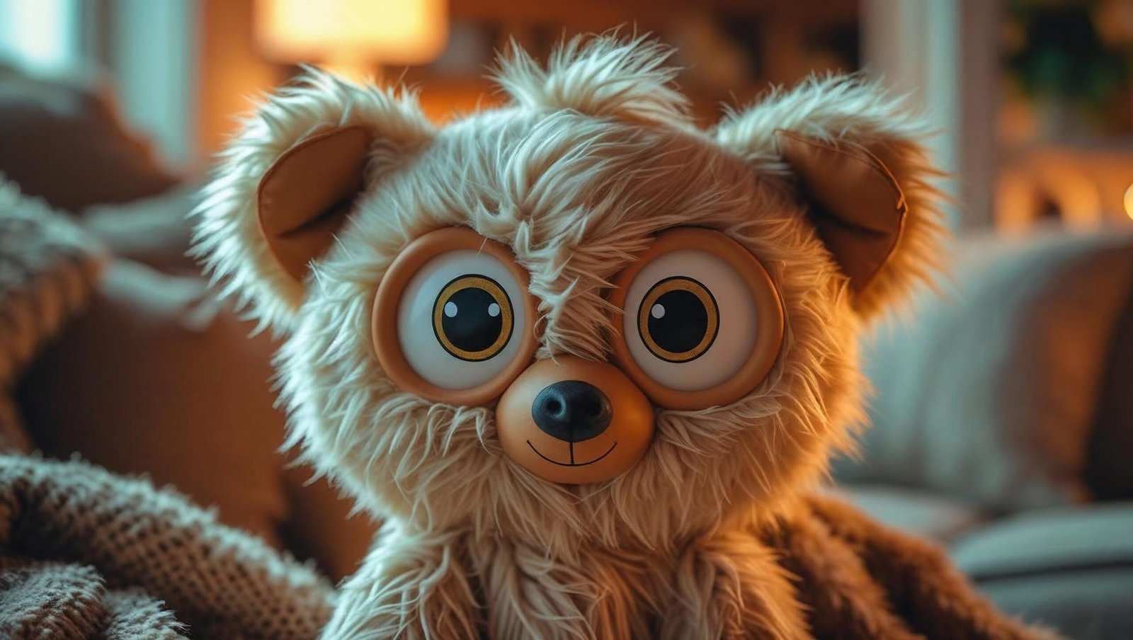Big Dumb Eyes plush toy with oversized sewn eyes