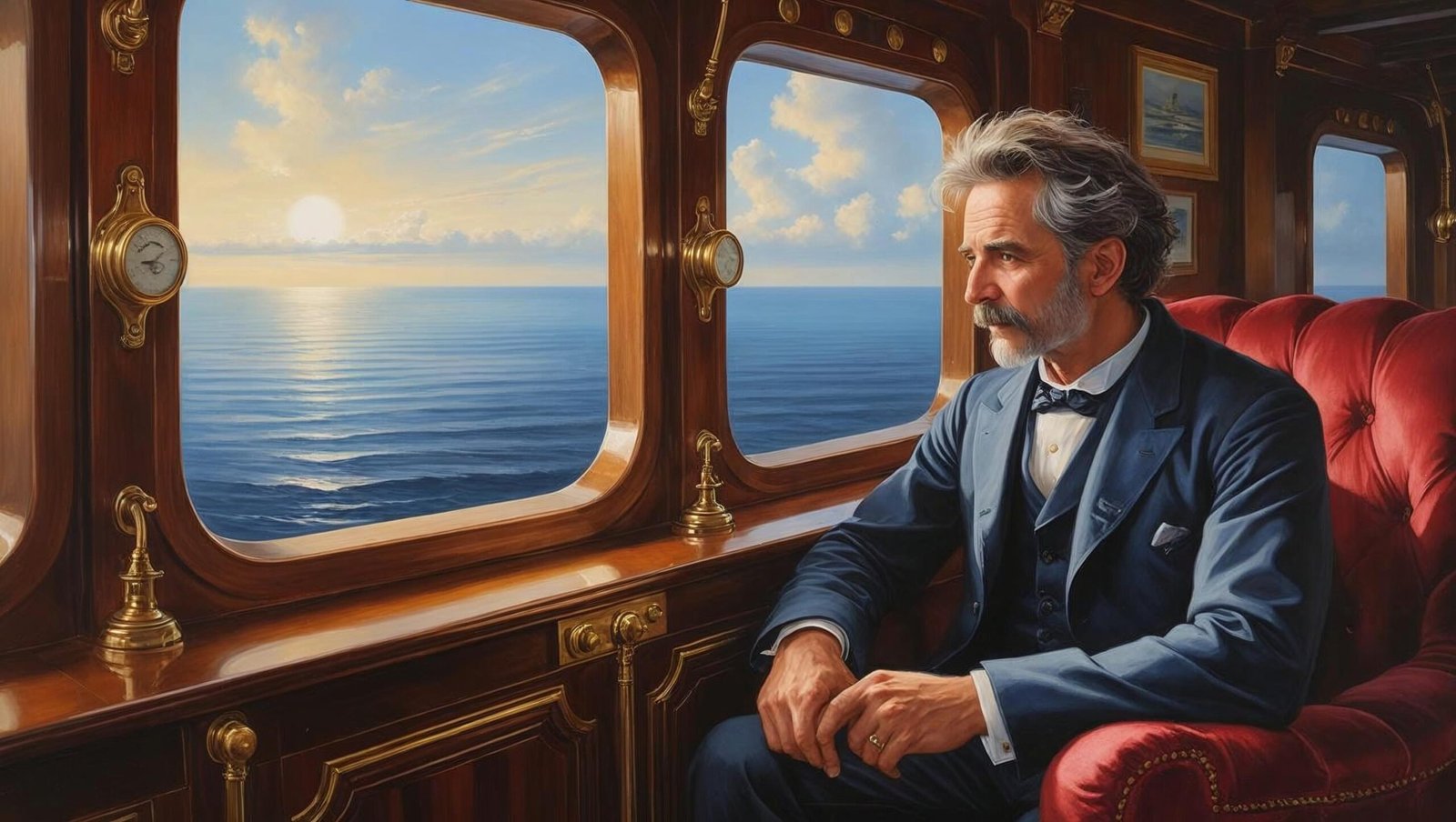 Mark Twain Ron Chernow book summary image of Twain on a steamship journey