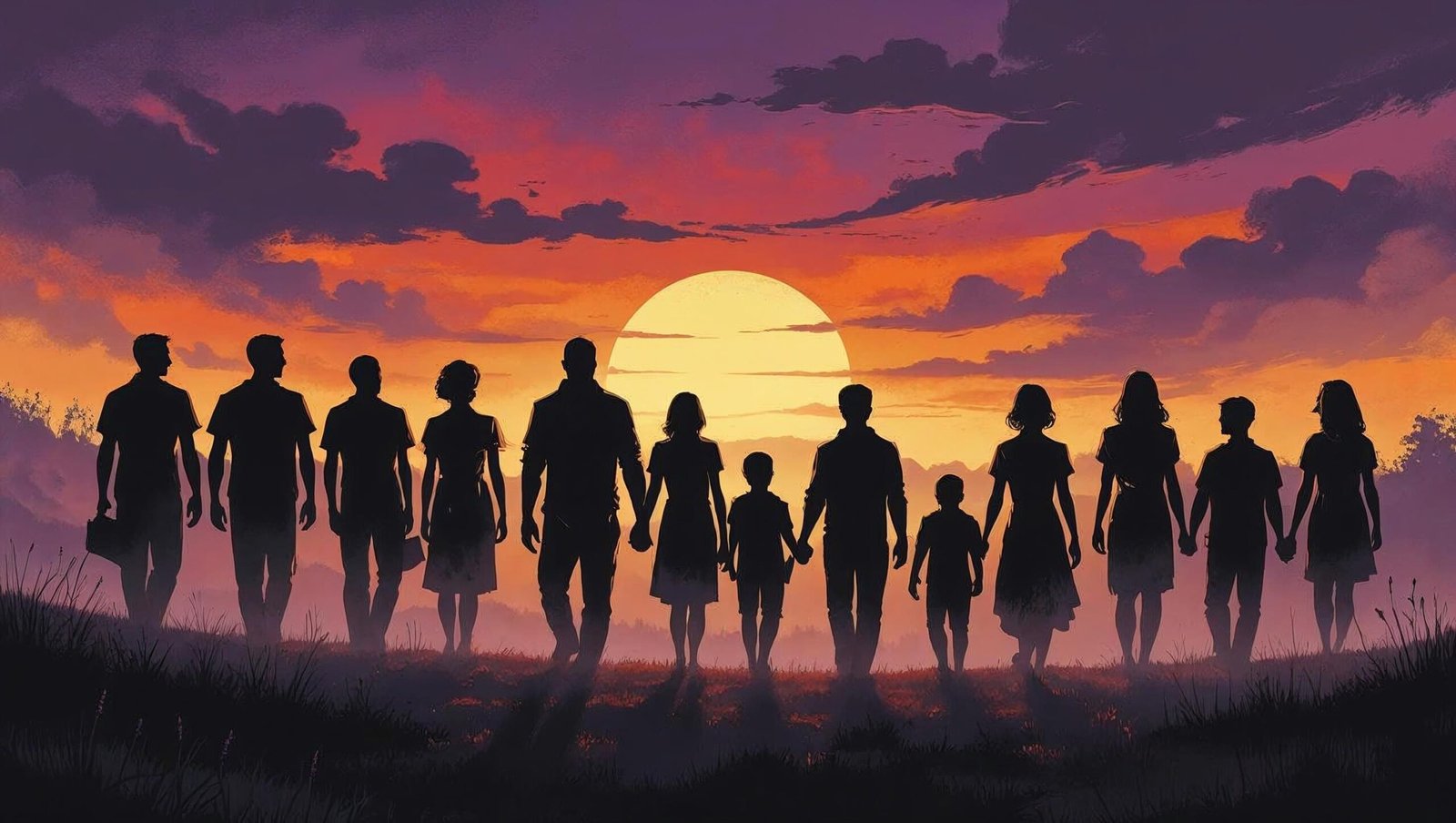 hidden valley road summary family silhouettes illustration