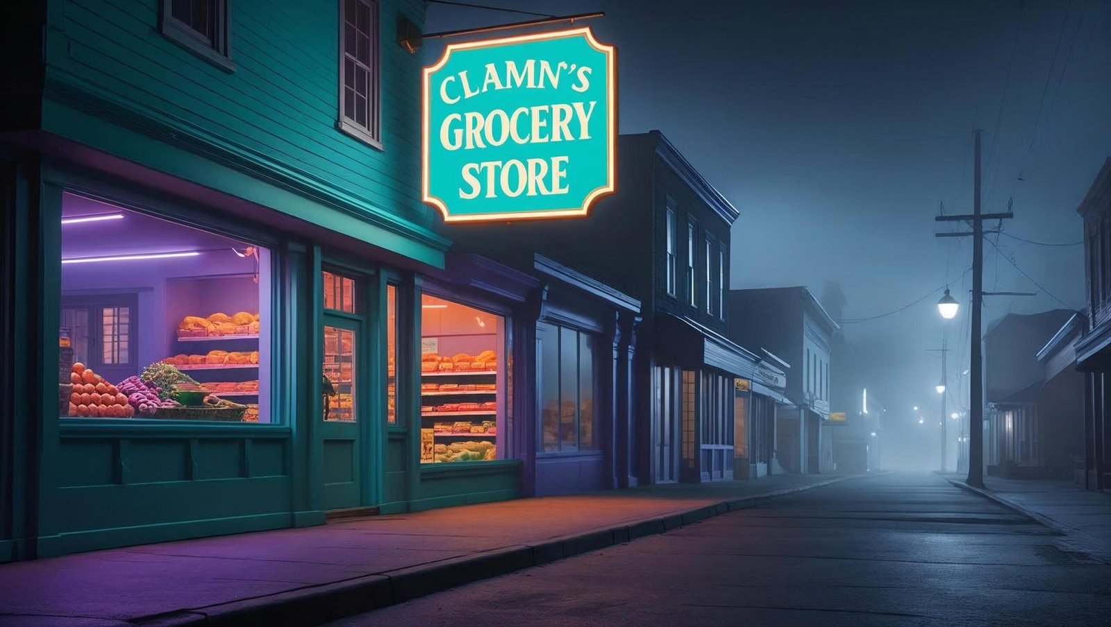 The heaven and earth grocery store night scene
