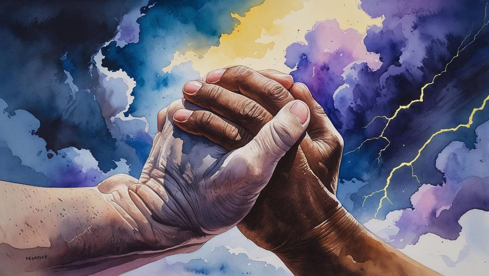 Master Slave Husband Wife unity hands against oppression artwork