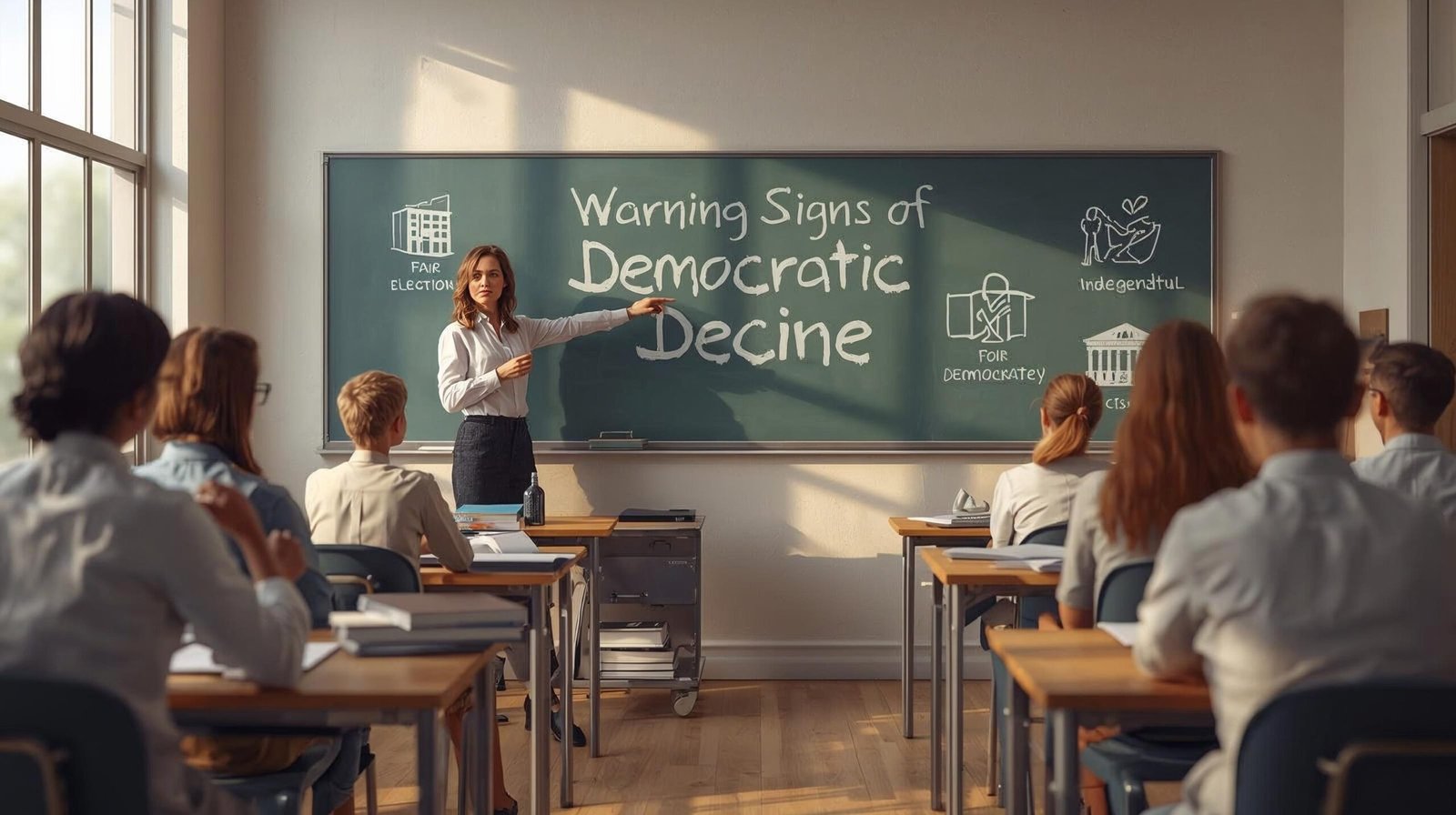 How Democracies Die Summary by Chapter warning signs illustration