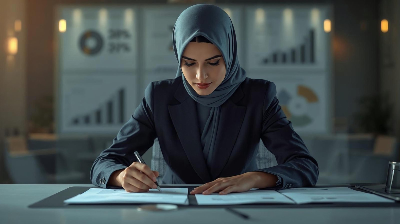 Grit Summary business professional working with persistence