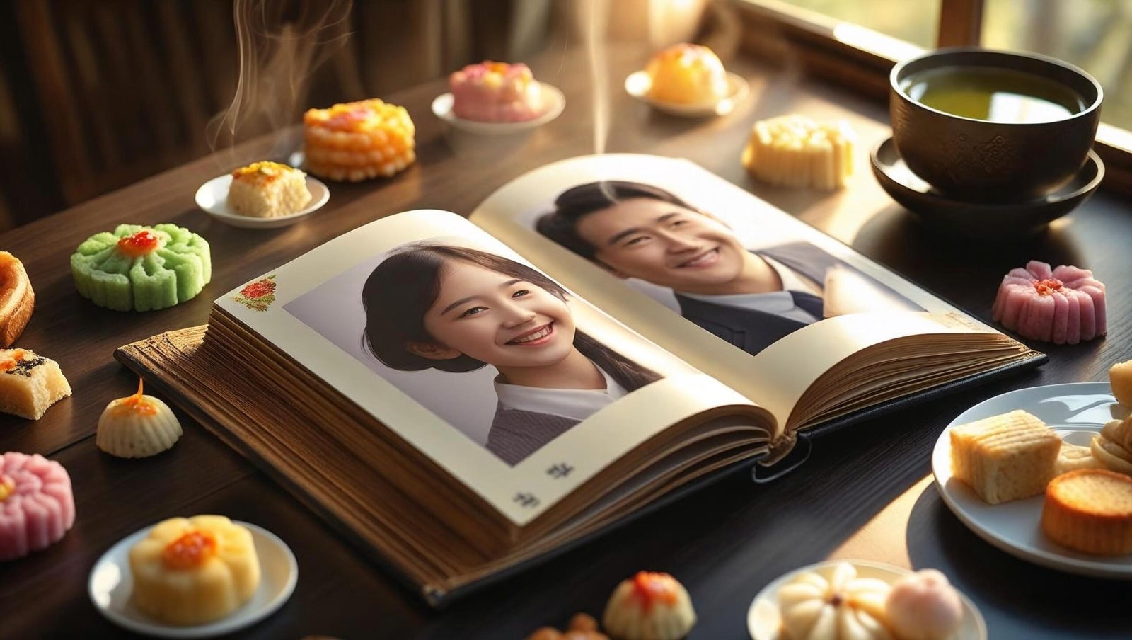 crying in h mart summary family photo album with Korean snacks symbolizing love and remembrance