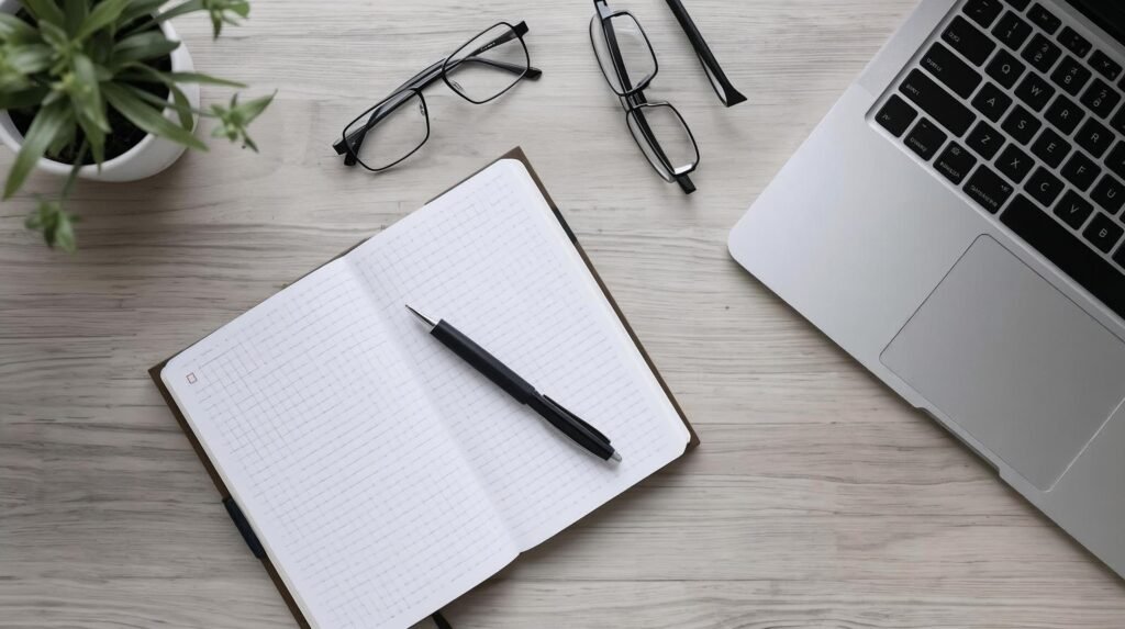 The Checklist Manifesto Summary featured image with notebook and pen on desk