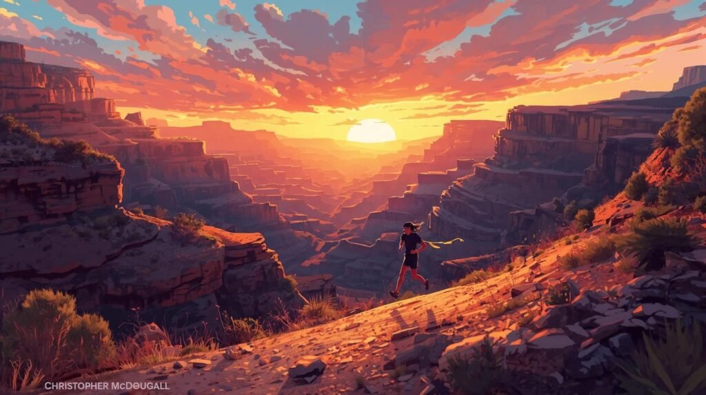Born to Run Book Summary featured image showcasing resilience in running