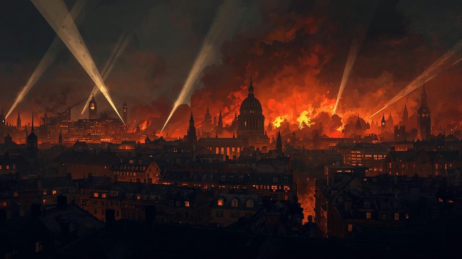 The Splendid and the Vile London Blitz night scene
