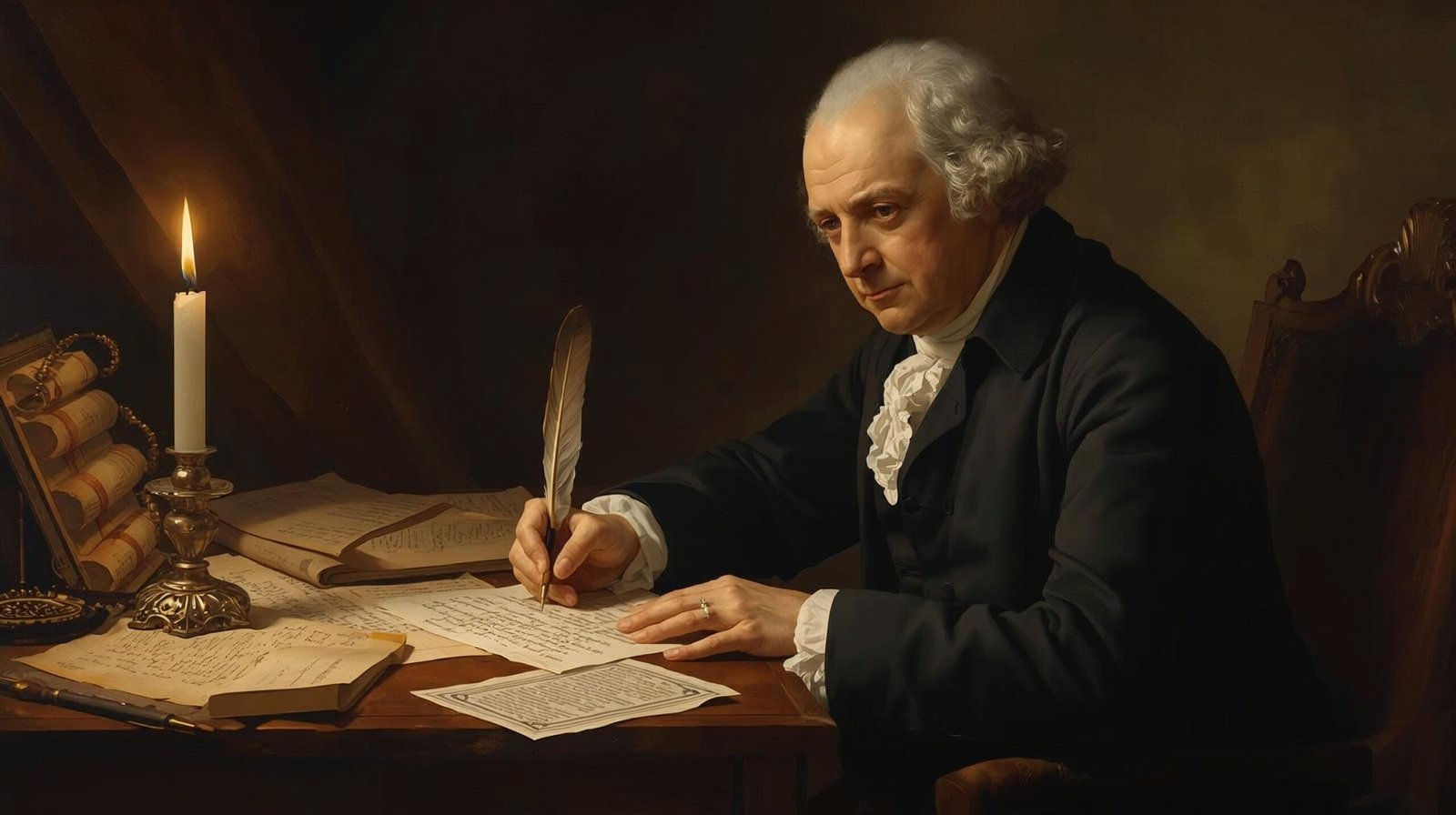 John Adams Book letter writing scene