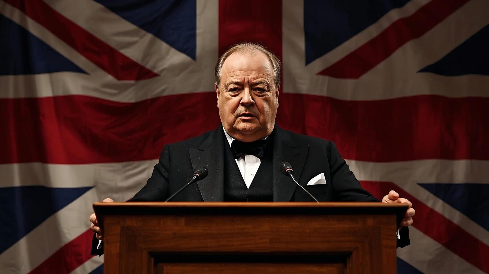 The Splendid and the Vile Churchill wartime speech illustration
