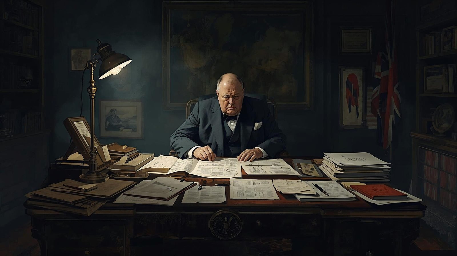 Dead Wake Winston Churchill war office strategy with maps and documents