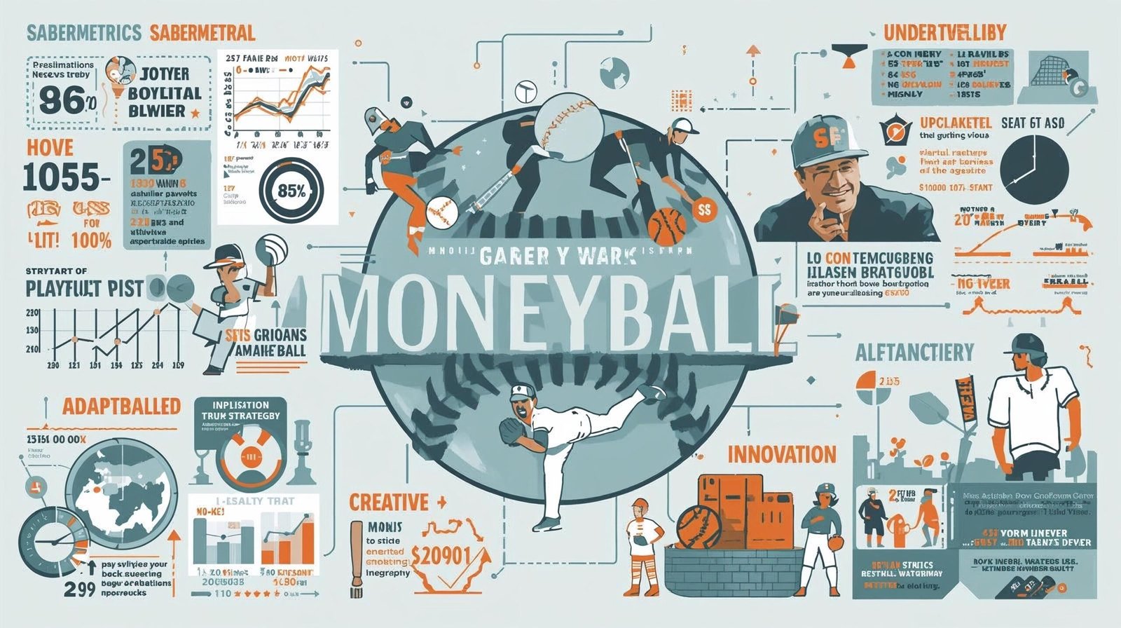 moneyball book summary sabermetrics and innovation infographic