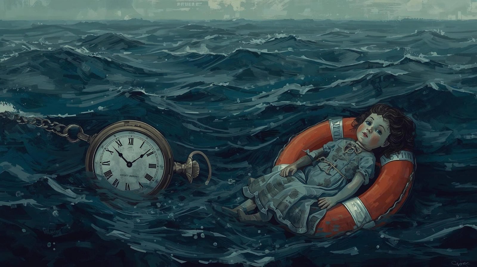 Dead Wake symbolic legacy items floating after Lusitania sinking